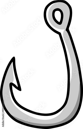 Vector Illustration of Fishing Hook