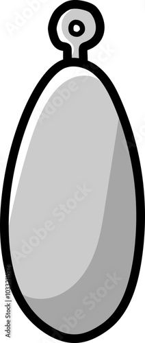 Vector Illustration of Fishing Sinker