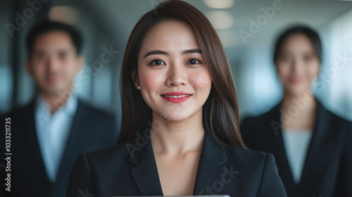 Confident Businesswoman in a Corporate Setting