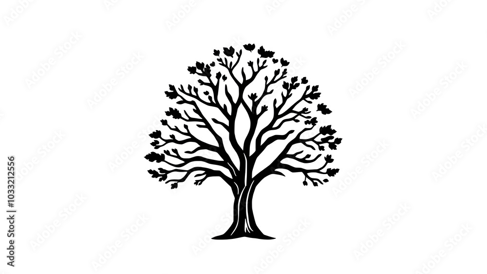 Obraz premium black and white tree