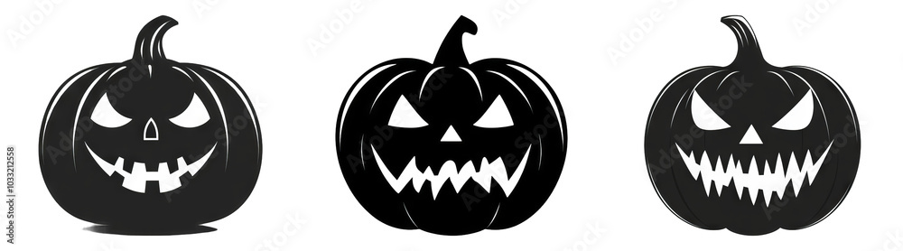 Cartoon Jack-o'-Lantern Faces Isolated on Transparent PNG Ideal for Halloween-Themed Illustrations or Party Decorations Cartoon Jack-o'-Lantern Faces Isolated on Transparent PNG Ideal for Halloween-Themed Illustrations or Party Decorations