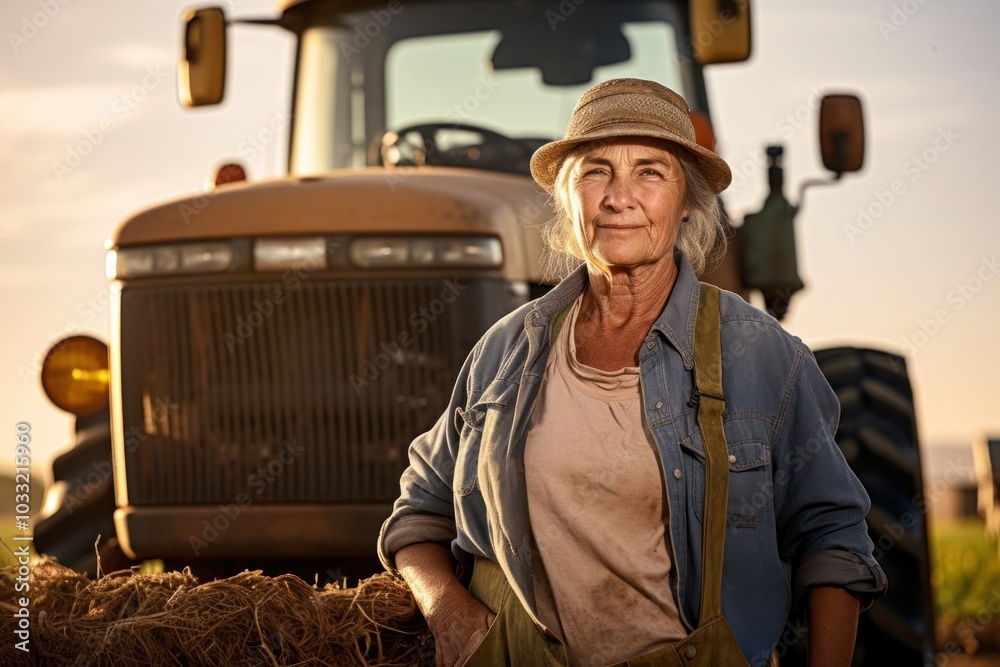 Standing outdoors farmer adult. Standing outdoors farmer adult.