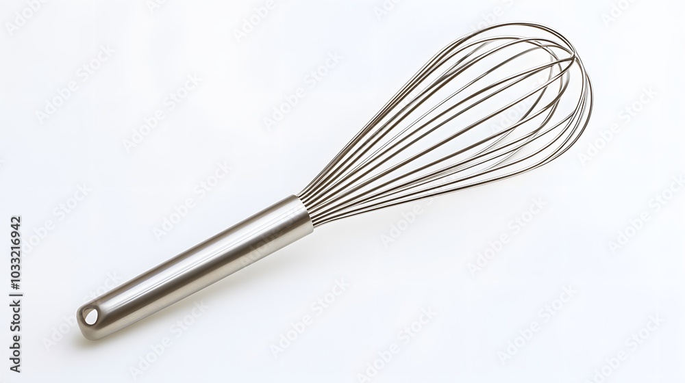 Stainless balloon whisk isolated in white background. Stainless balloon whisk isolated in white background.