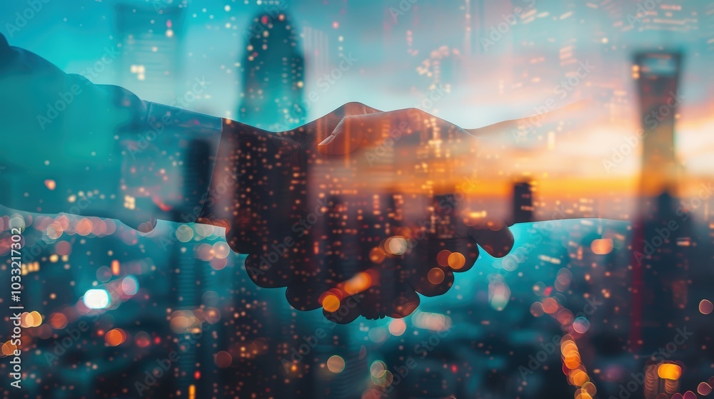 Two hands shake, city lights blur Two hands shake, city lights blur