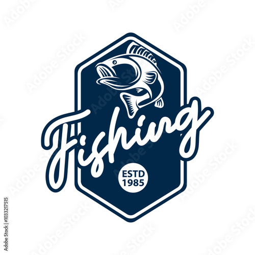 Foto Illustration of big fish jumping with Elements in the form of a Shield framed Fi