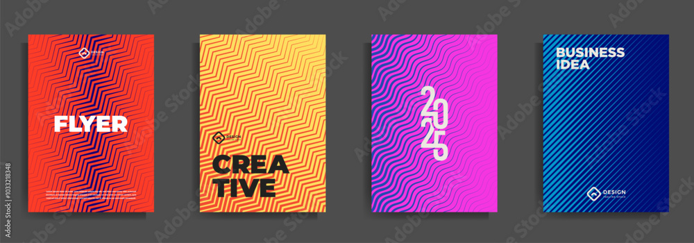 Vector set of modern flyer design. Business vector set. Brochure template layout, cover design annual report, magazine.