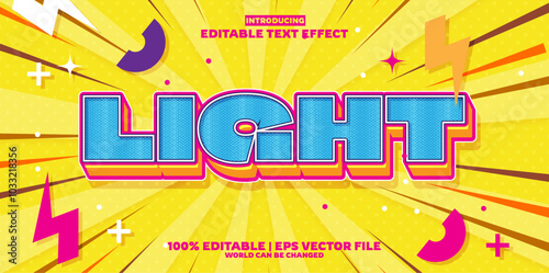 Light editable text effect in new modern trend style