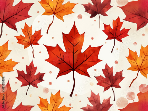 seamless background with autumn leaves