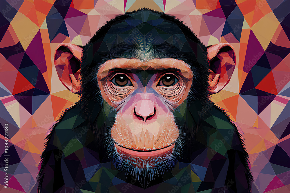 photo-art-print-monkey-head-in-geometric-pattern-illustration-protix