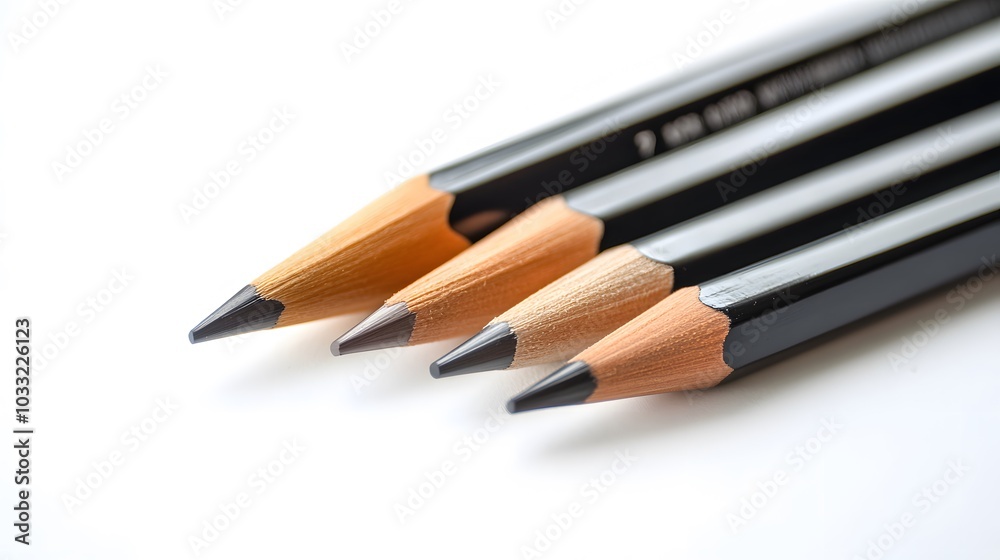 graphite Pencils with white background. graphite Pencils with white background.
