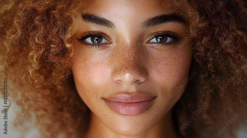 Before-and-after shot of curly hair with enhanced texture and volume after honey leave-in conditioner, detailed close-up, Realistic, Soft Lighting Before-and-after shot of curly hair with enhanced texture and volume after honey leave-in conditioner, detailed close-up, Realistic, Soft Lighting