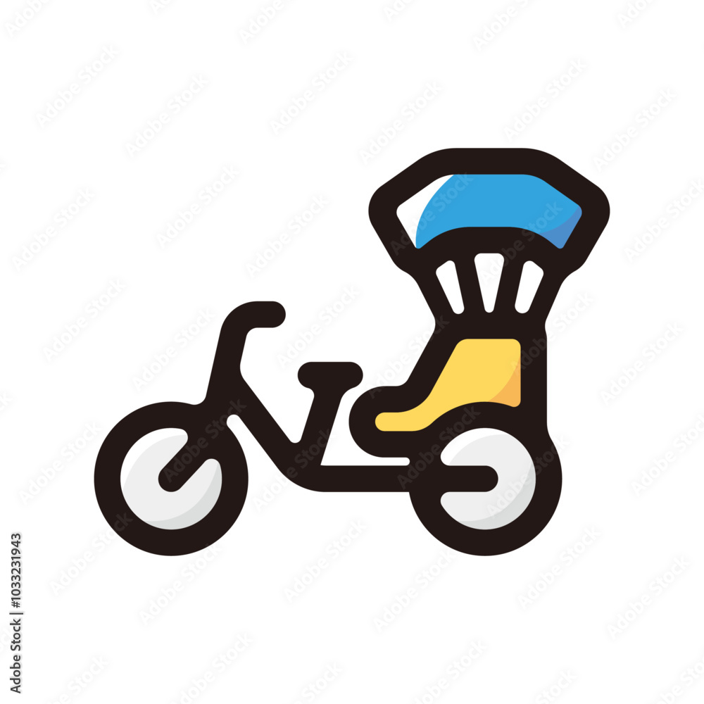 Rickshaw outline icon for graphic design, apps and websites Rickshaw outline icon for graphic design, apps and websites