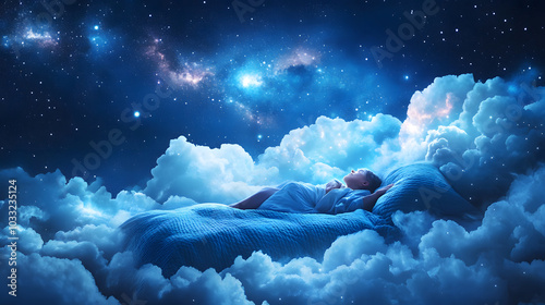 sleep sanctuary, dream visualization, comfort clouds, starlight effect