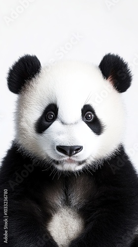 panda isolated on white background