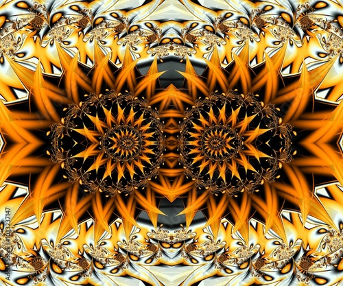 Computer generated abstract colorful fractal artwork