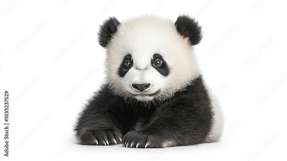 Obraz premium panda isolated on white background