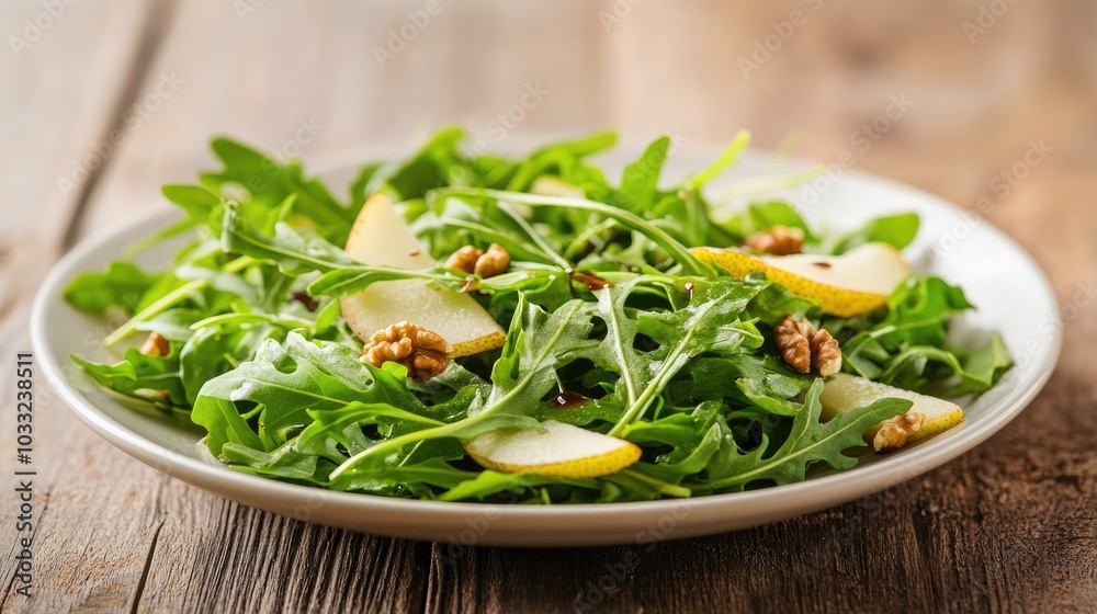 Fresh and Simple Arugula Salad with Pear and Nuts Fresh and Simple Arugula Salad with Pear and Nuts