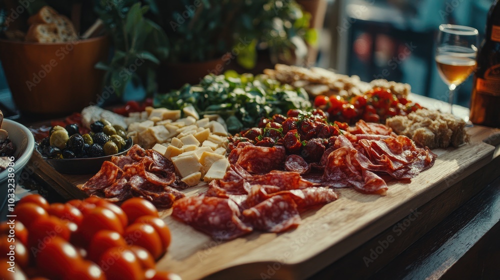 Vibrant Spread of Italian Cicchetti and Charcuterie Vibrant Spread of Italian Cicchetti and Charcuterie