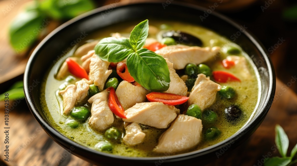 Steaming Bowl of Chicken with Fresh Vegetables Steaming Bowl of Chicken with Fresh Vegetables