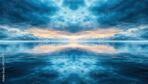 Wallpaper Mural Stunning Symmetrical Ice Patterns on a Frozen Lake Reflecting the Winter Sky, Nature's Abstract Art in Icy Serenity Torontodigital.ca