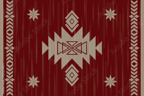 Geometric pattern, Art design, textile design, carpet, rug, red gold 