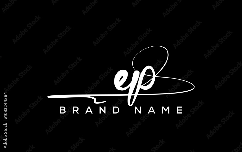 EP letter beauty handwriting vector logo. EP letter beauty handwriting vector logo.