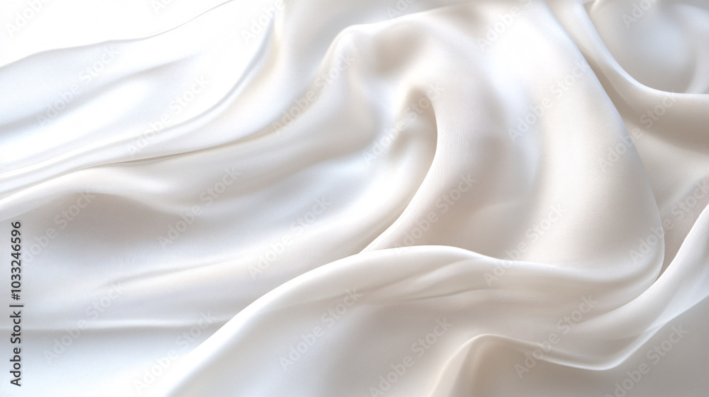 soft white silk fabric draped smoothly for elegant background texture soft white silk fabric draped smoothly for elegant background texture