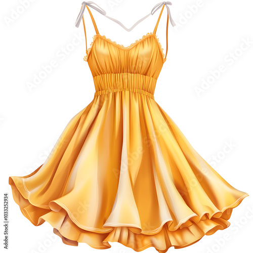elegant dress on a white background
