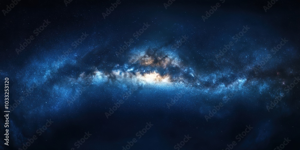 Fototapeta premium A dark blue night sky filled with stars.