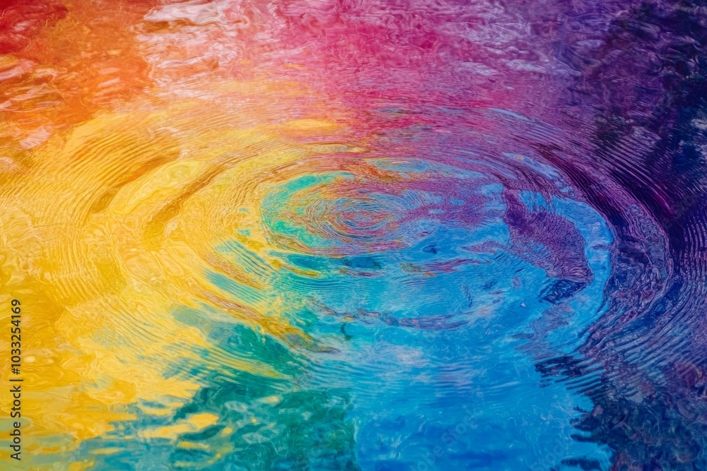 Abstract colorful ripples in the water. Abstract colorful ripples in the water.