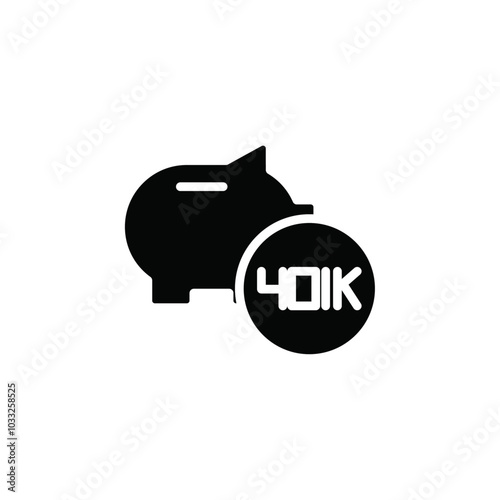 401k retirement savings icon web design in vector