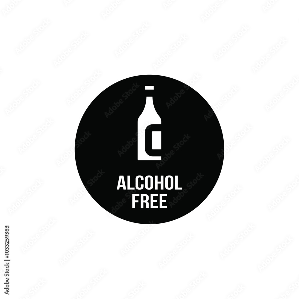 Alcohol free icon web design in vector Alcohol free icon web design in vector