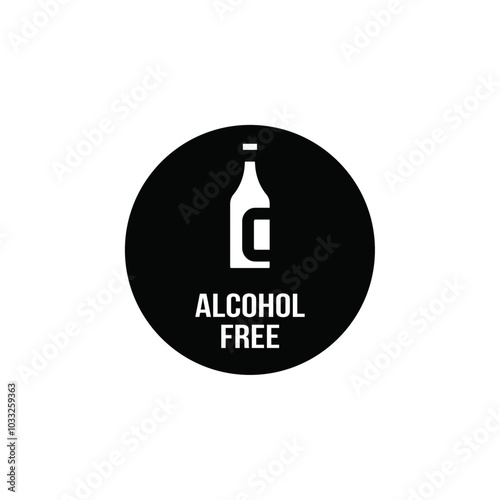 Alcohol free icon web design in vector