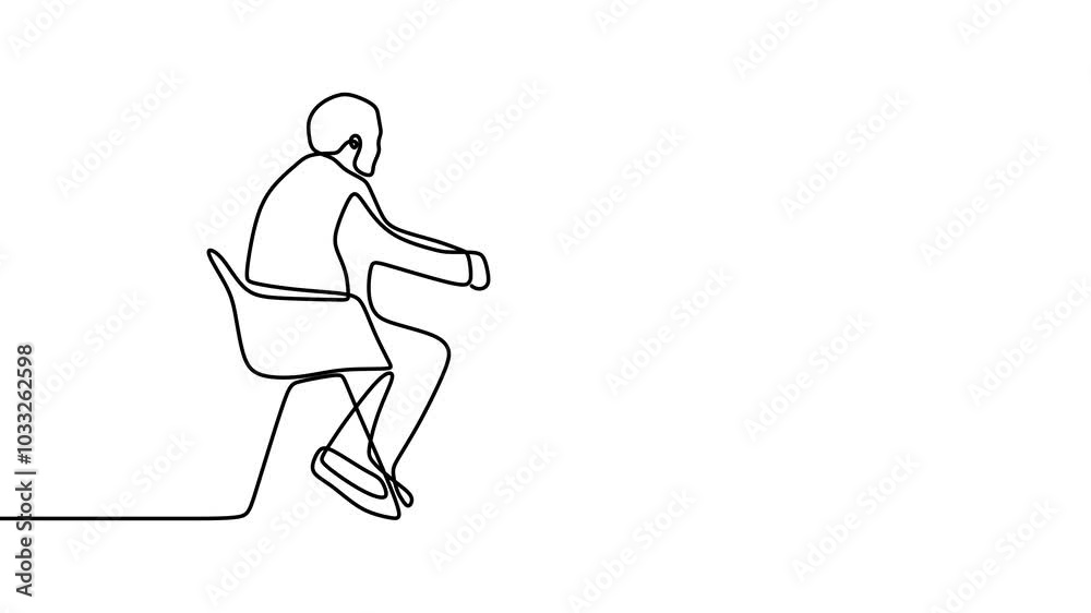Continuous drawing line art of business deal with black line and white background. One line Continuous drawing line art of business deal with black line and white background. One line