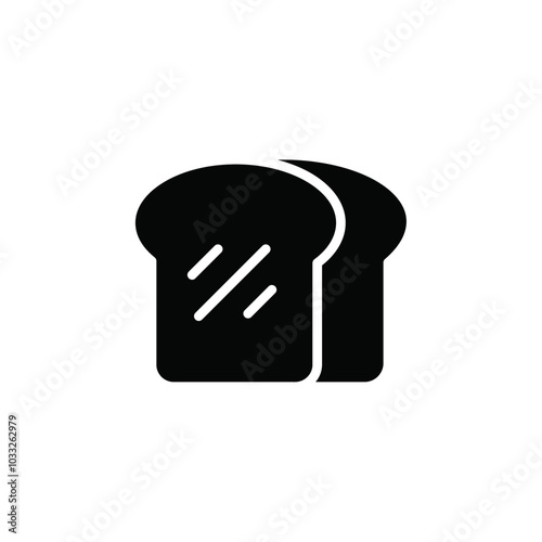 Bread slice icon web design in vector