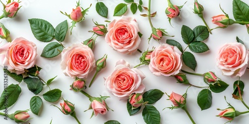 Neatly Arranged Roses: A Beautiful Floral Display.