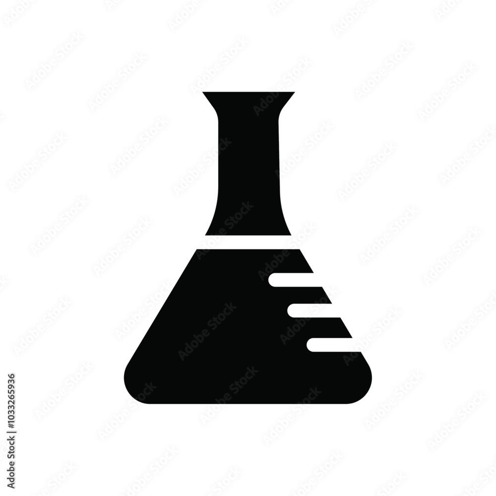 Chemical flask icon web design in vector Chemical flask icon web design in vector