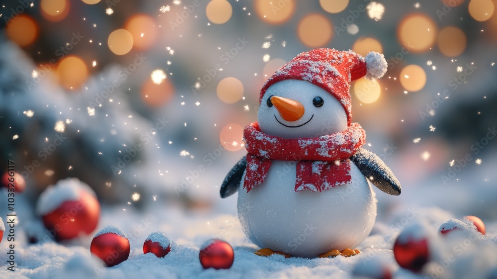 Adorable penguins, adorned with festive attire, bring Christmas cheer to a snowy setting. Adorable penguins, adorned with festive attire, bring Christmas cheer to a snowy setting.