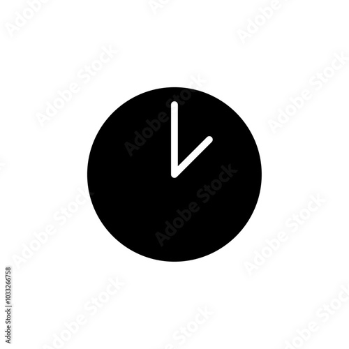 Clock icon web design in vector