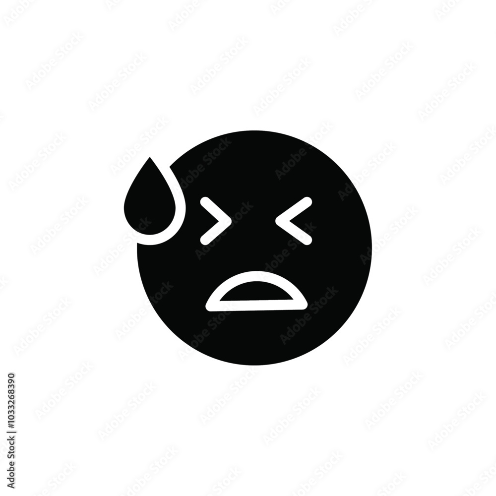 Desperate emoji icon web design in vector Desperate emoji icon web design in vector