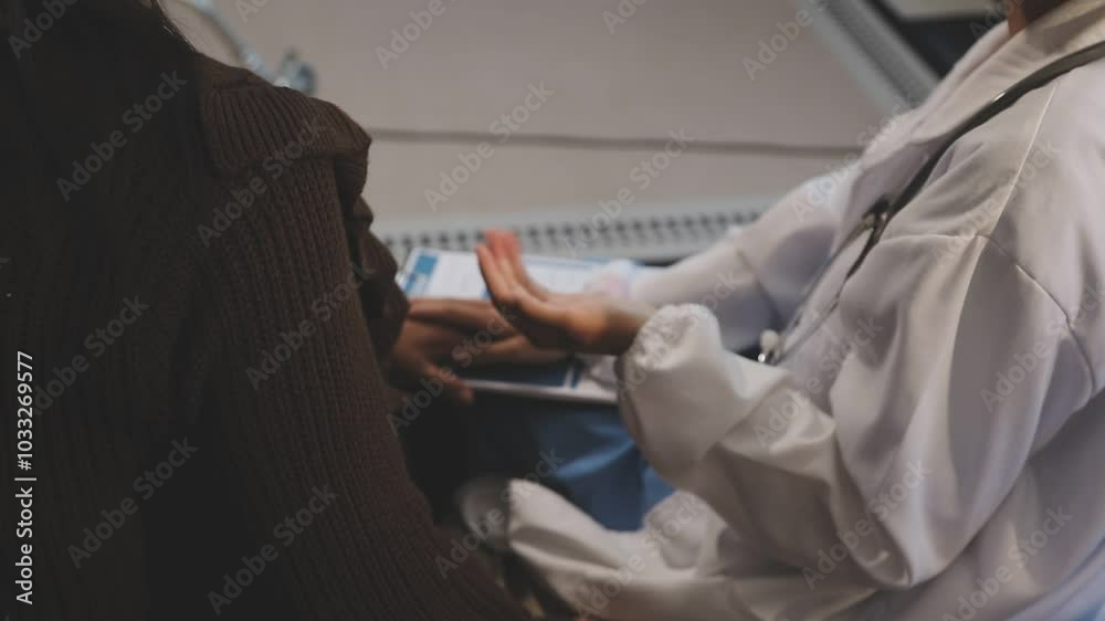 Female doctors are kind to patients. The doctor gives encouragement and confidence in treating the patient. Care and counseling in hospitals. Female doctors are kind to patients. The doctor gives encouragement and confidence in treating the patient. Care and counseling in hospitals.