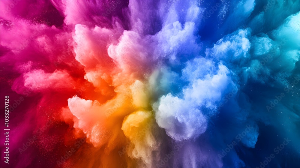 Abstract Colorful Explosion of Powder Abstract Colorful Explosion of Powder