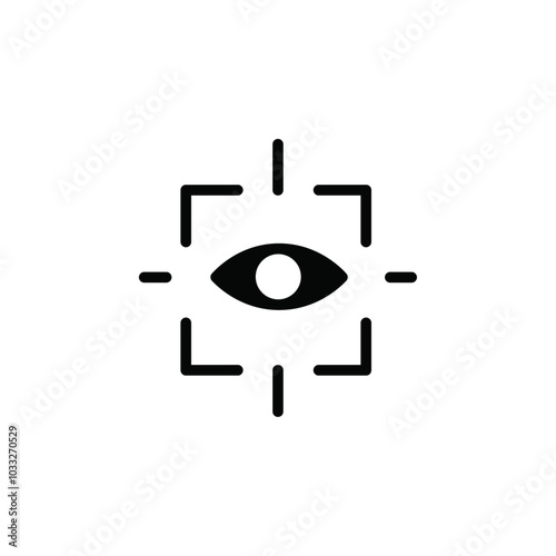 Eye scanner icon web design in vector