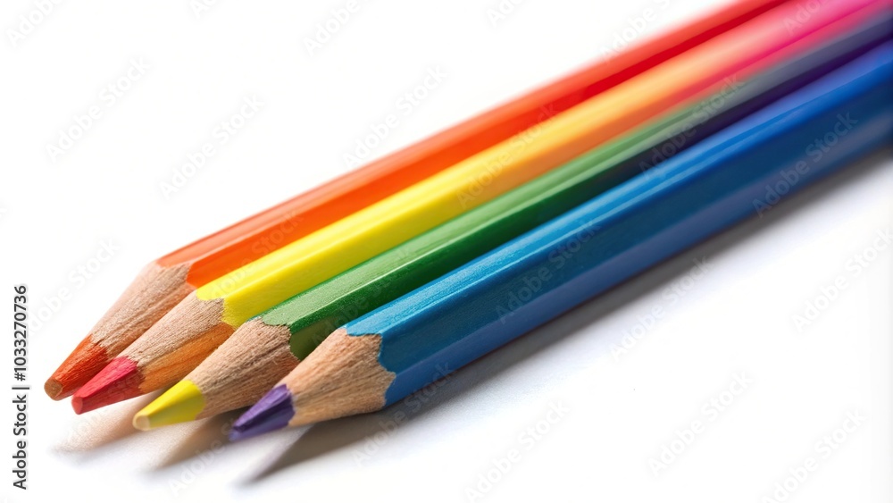 Pencil color isolated on white background at a diagonal angle Pencil color isolated on white background at a diagonal angle