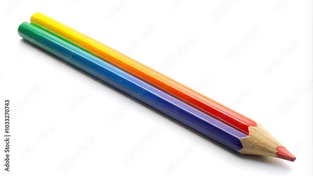 Pencil color isolated on white background diagonally Pencil color isolated on white background diagonally