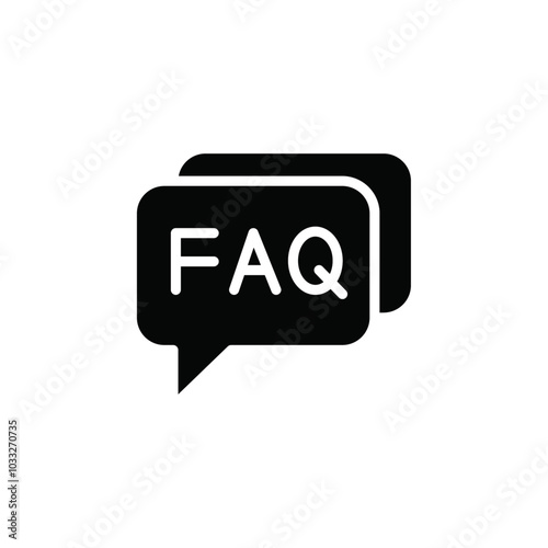 FAQ icon web design in vector