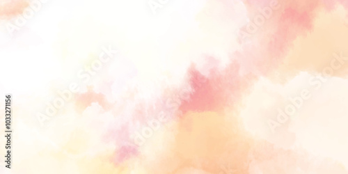 Pink watercolor abstract background. Soft pastel pink watercolor background painted on white paper texture. Abstract pink background.