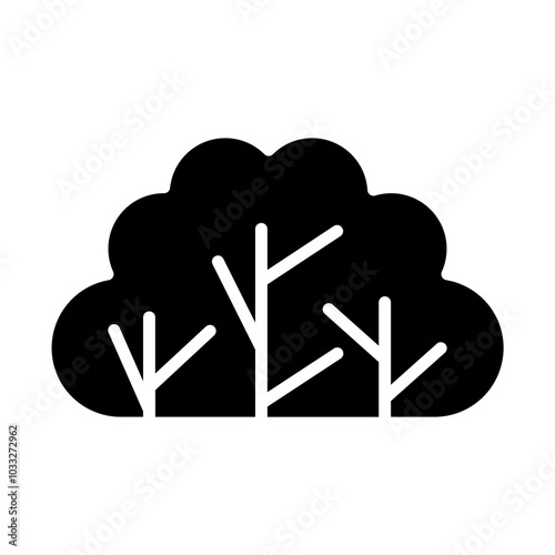 Shrub Vector Icon Style