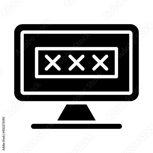 Pornography Addiction Vector Icon Style