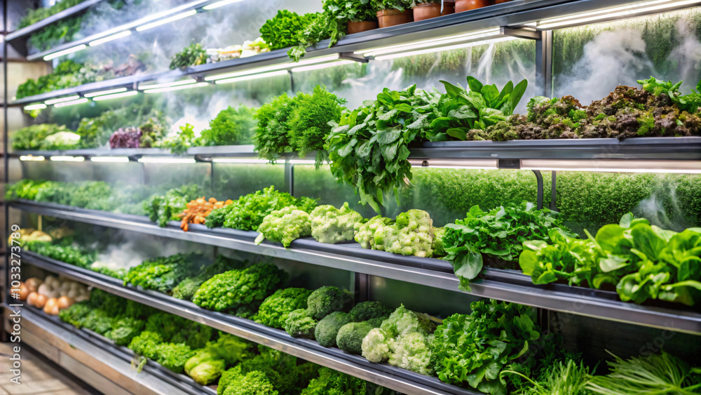 Fresh Vegetables Displayed in Grocery Store Fresh Vegetables Displayed in Grocery Store